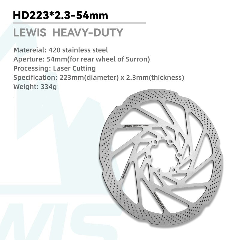 Lewis HEAVY DUTY Disc Brake Rotor 2.3mm, 44mm, 54mm BCD