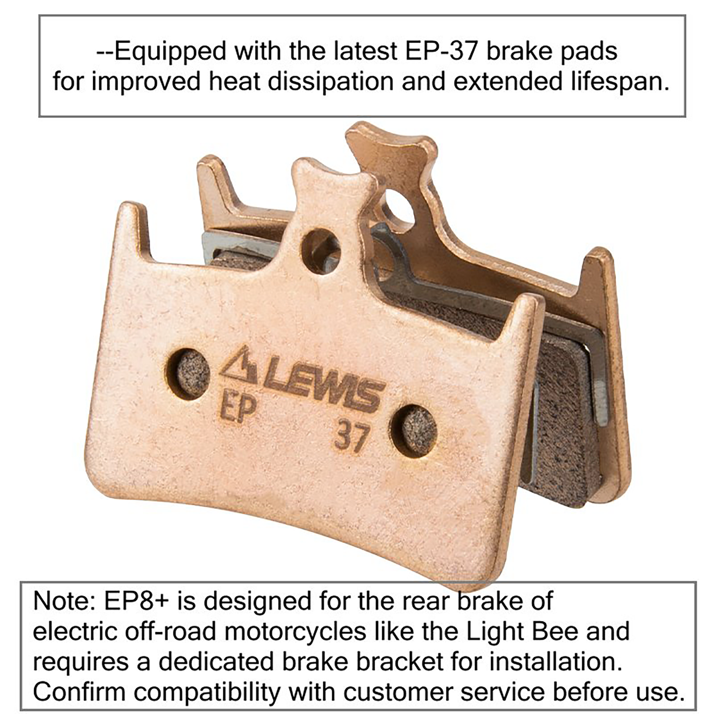 Lewis EP8+ Axial Cylinder 8 Pistons Hydraulic Disc Brake