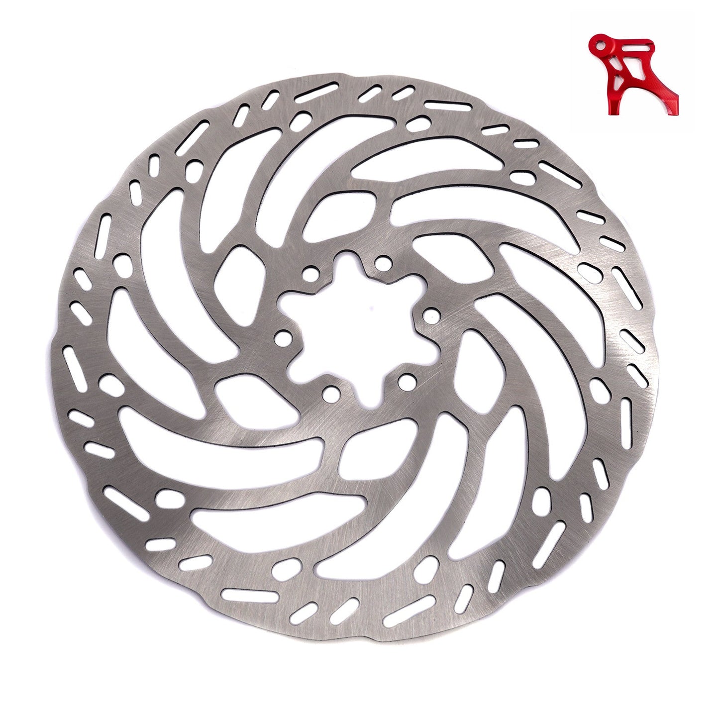 KKE Rear Brake Rotor with Adapter, 220MM x 54 BCD, Surron Light Bee, Segway X160/X260, E-Ride Pro (Multiple Colors)