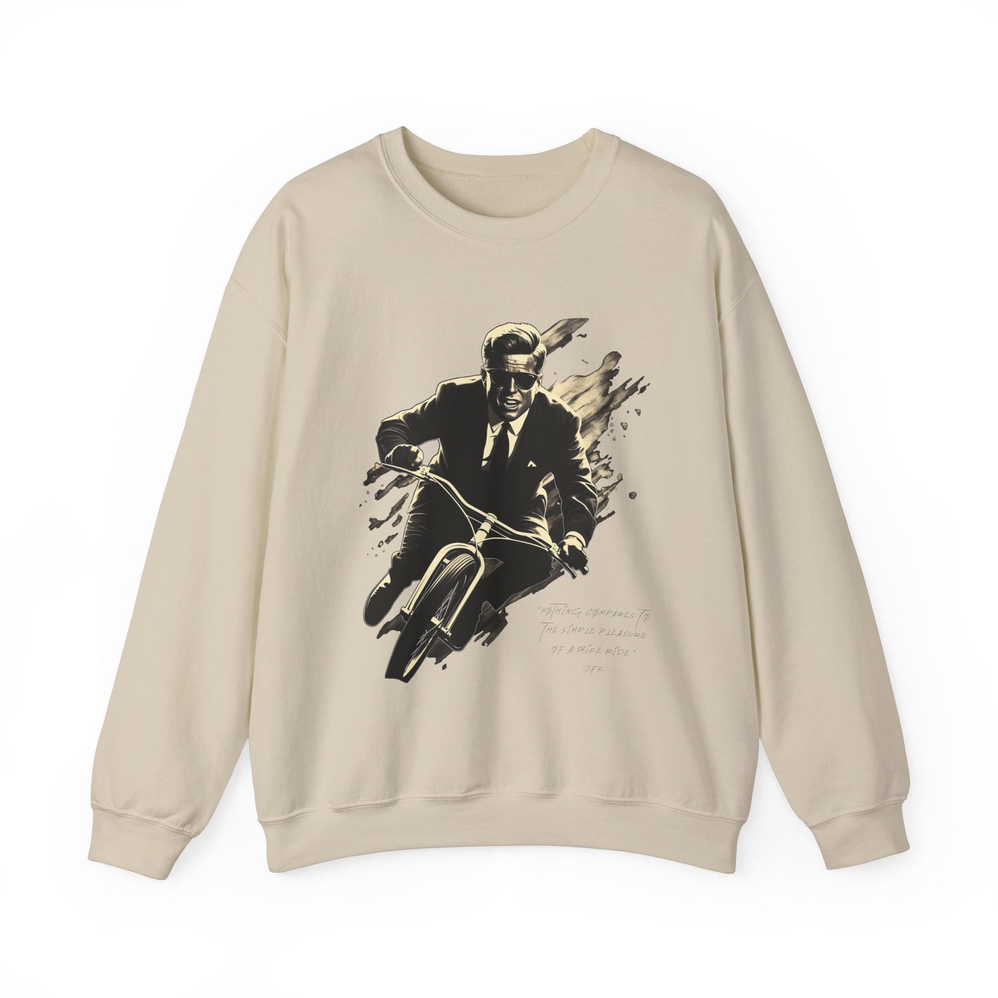 JFK "Nothing compares..." Sweatshirt, Large Front Logo w/ Quote