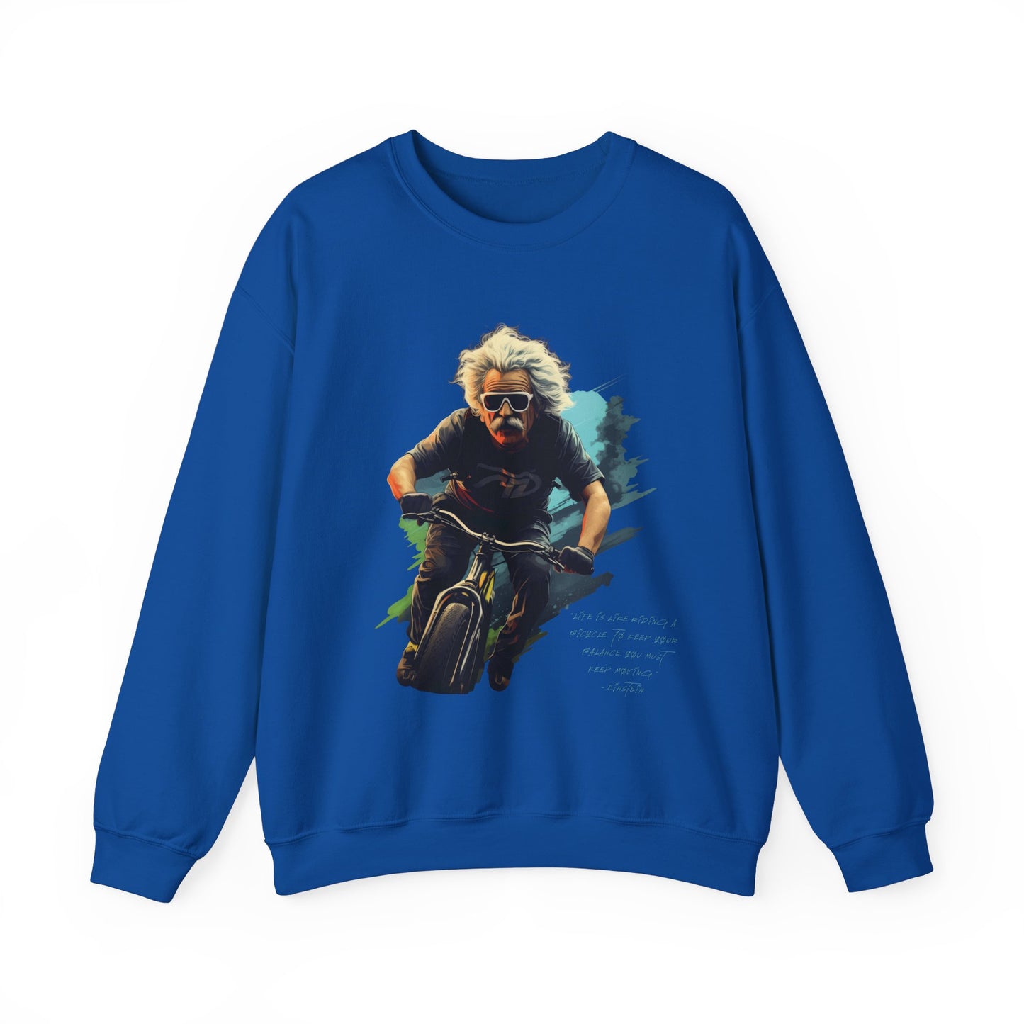 Einstein "Life is like..." Sweatshirt, Large Front w/ Quote