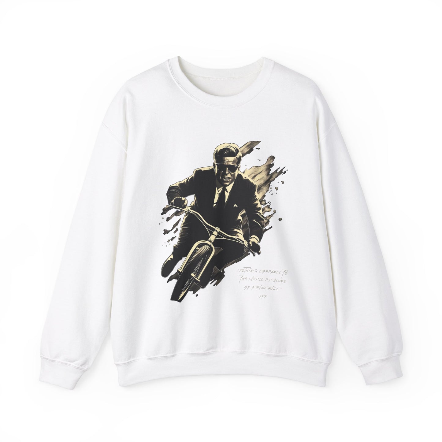 JFK "Nothing compares..." Sweatshirt, Large Front Logo w/ Quote