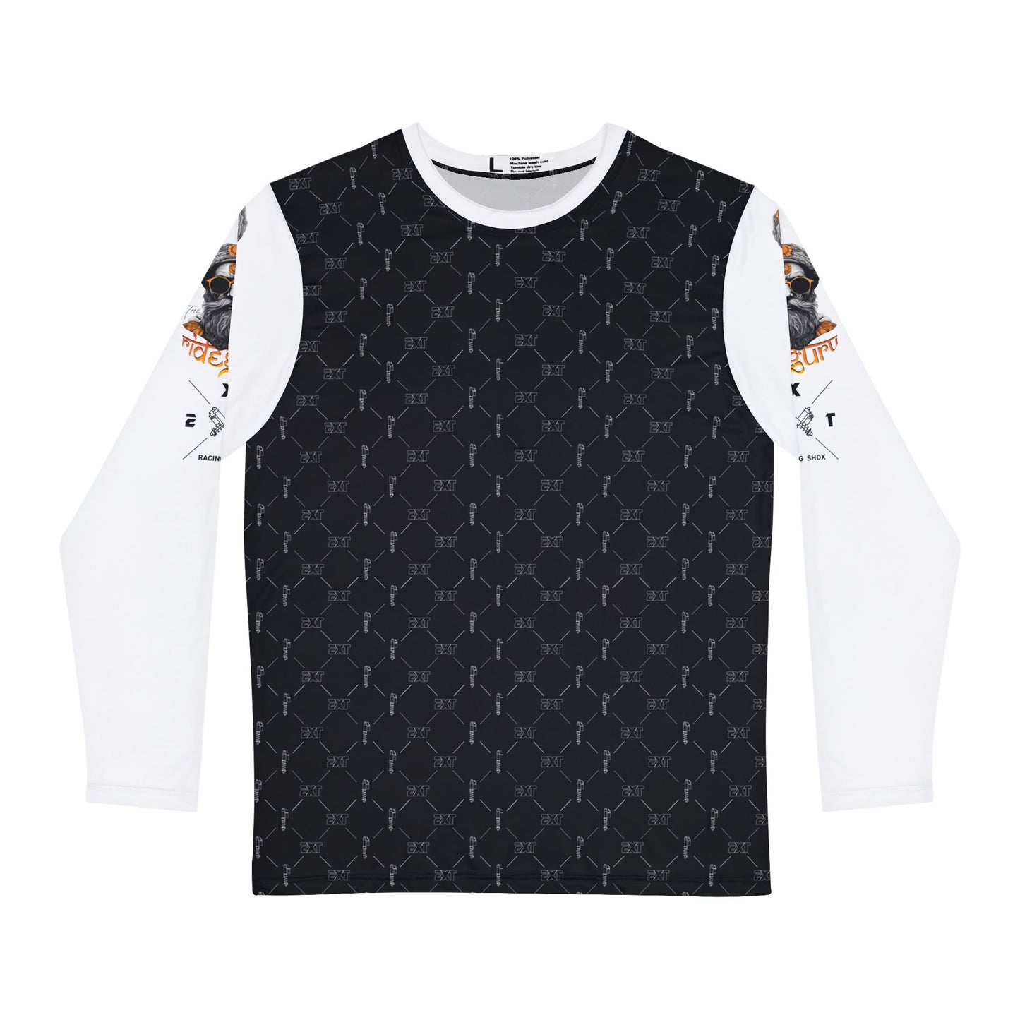 TRG x EXT Team Issue Long Sleeve Jersey, Black/White, Louis Vitton Print