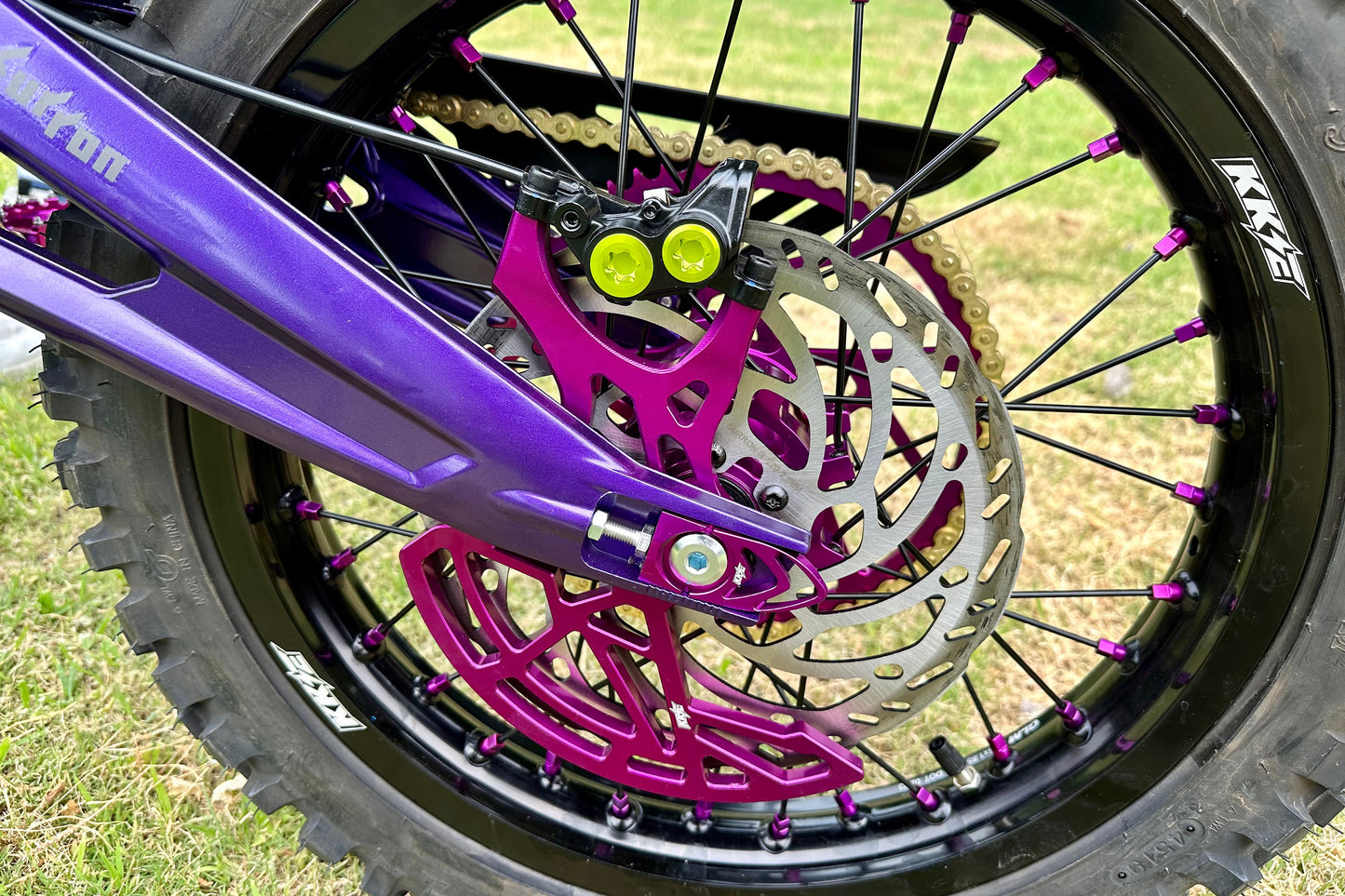 KKE Aluminum Rear Brake Disc Guard (250mm), Surron Ultra Bee (Multiple Colors)