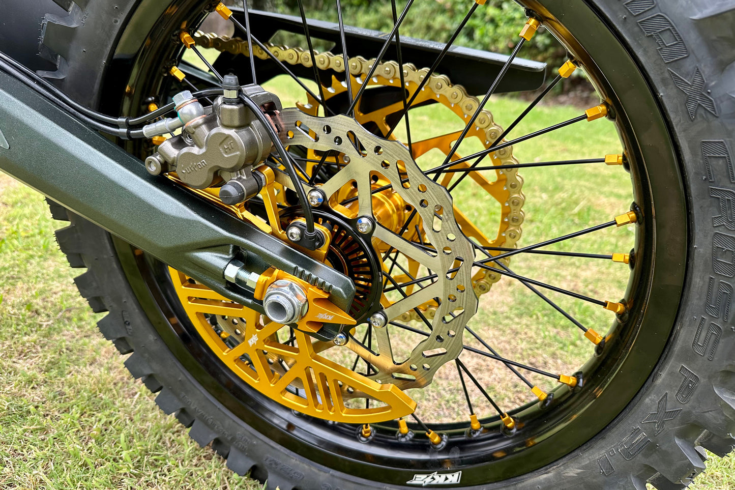KKE Aluminum Rear Brake Disc Guard (250mm), Surron Ultra Bee (Multiple Colors)