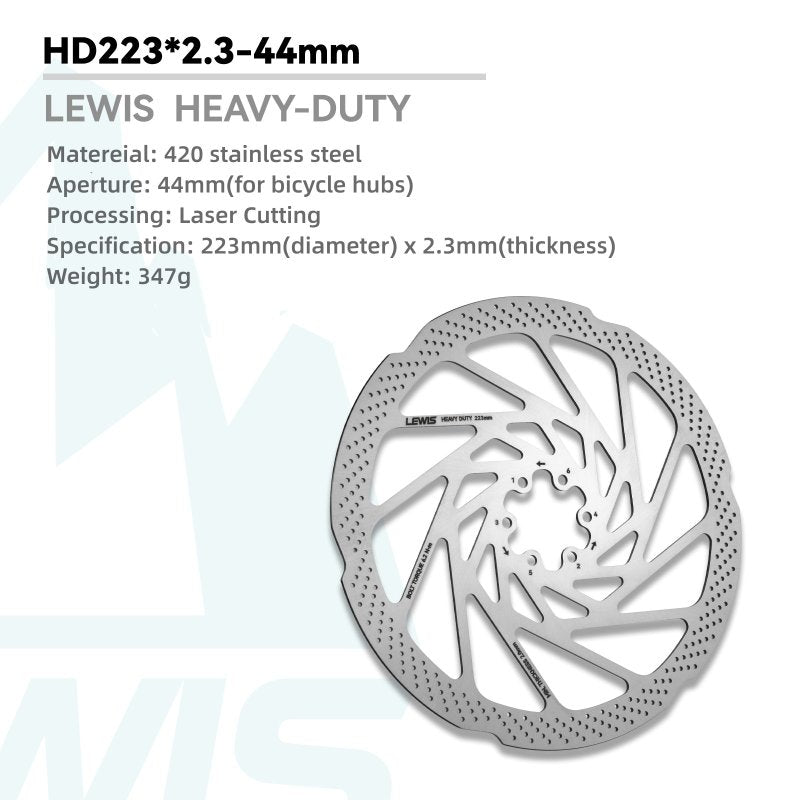 Lewis HEAVY DUTY Disc Brake Rotor 2.3mm, 44mm, 54mm BCD