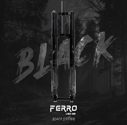 EXT FERRO USD, e-Moto Air Fork, 200mm Travel, 20x110, "Black Edition"