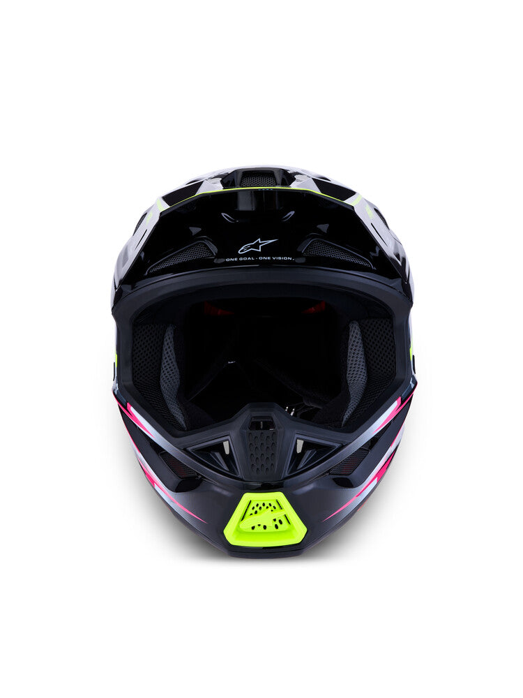 Alpinestars SM7 Blaster Helmet, Full-Face EMX/DH, Glossy Black/Flo Yellow/Grey