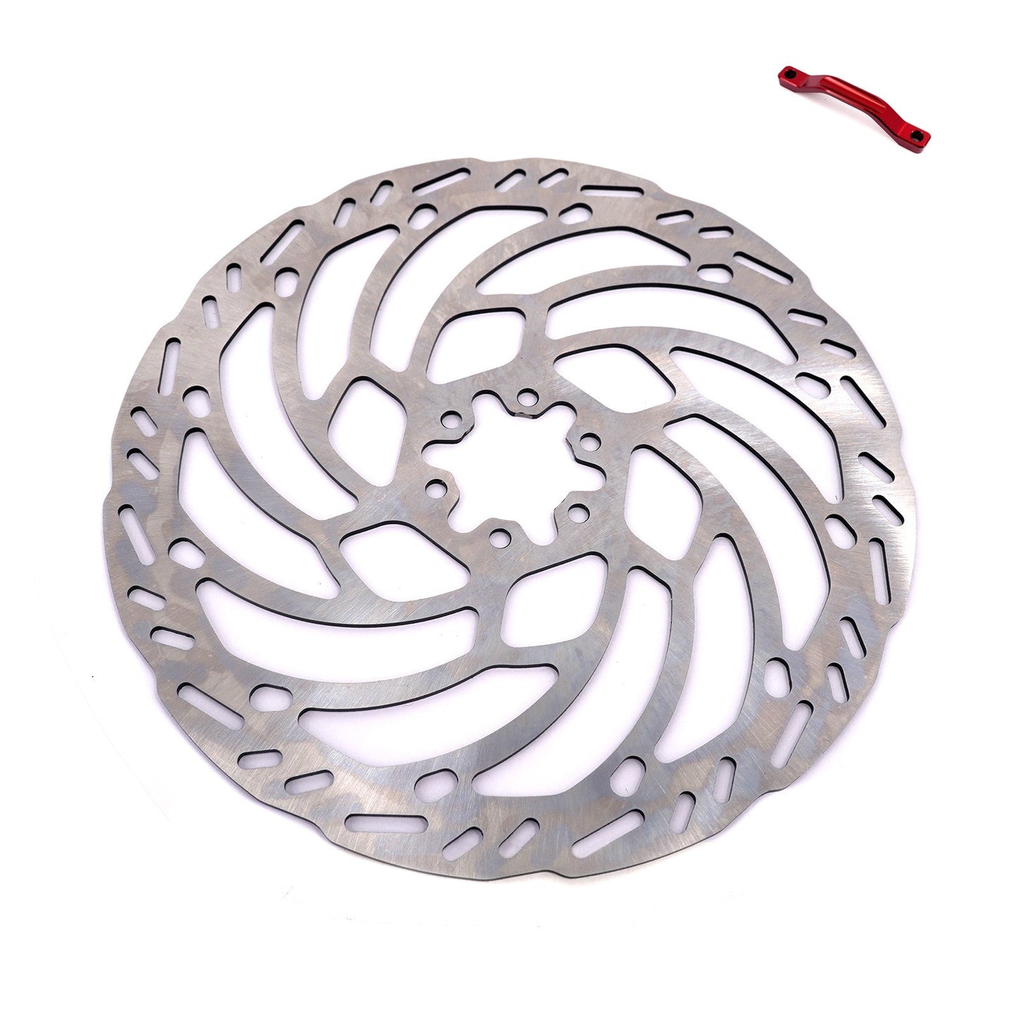 KKE e-Moto Brake Rotor with Adapter, 220MM x 44mm BCD, Surron Light Bee, Segway X160/X260, E-Ride Pro, Talaria MX3/4/xXx (Multiple Colors)