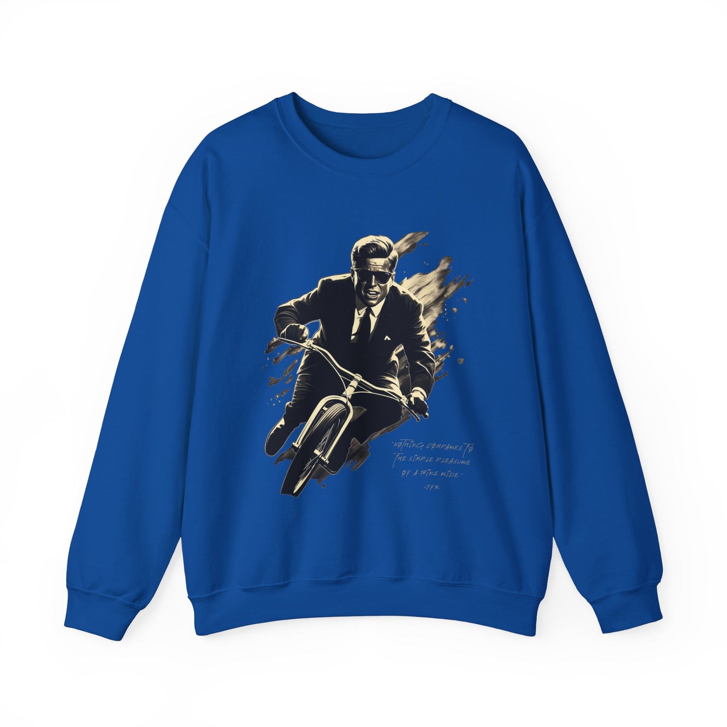 JFK "Nothing compares..." Sweatshirt, Large Front Logo w/ Quote