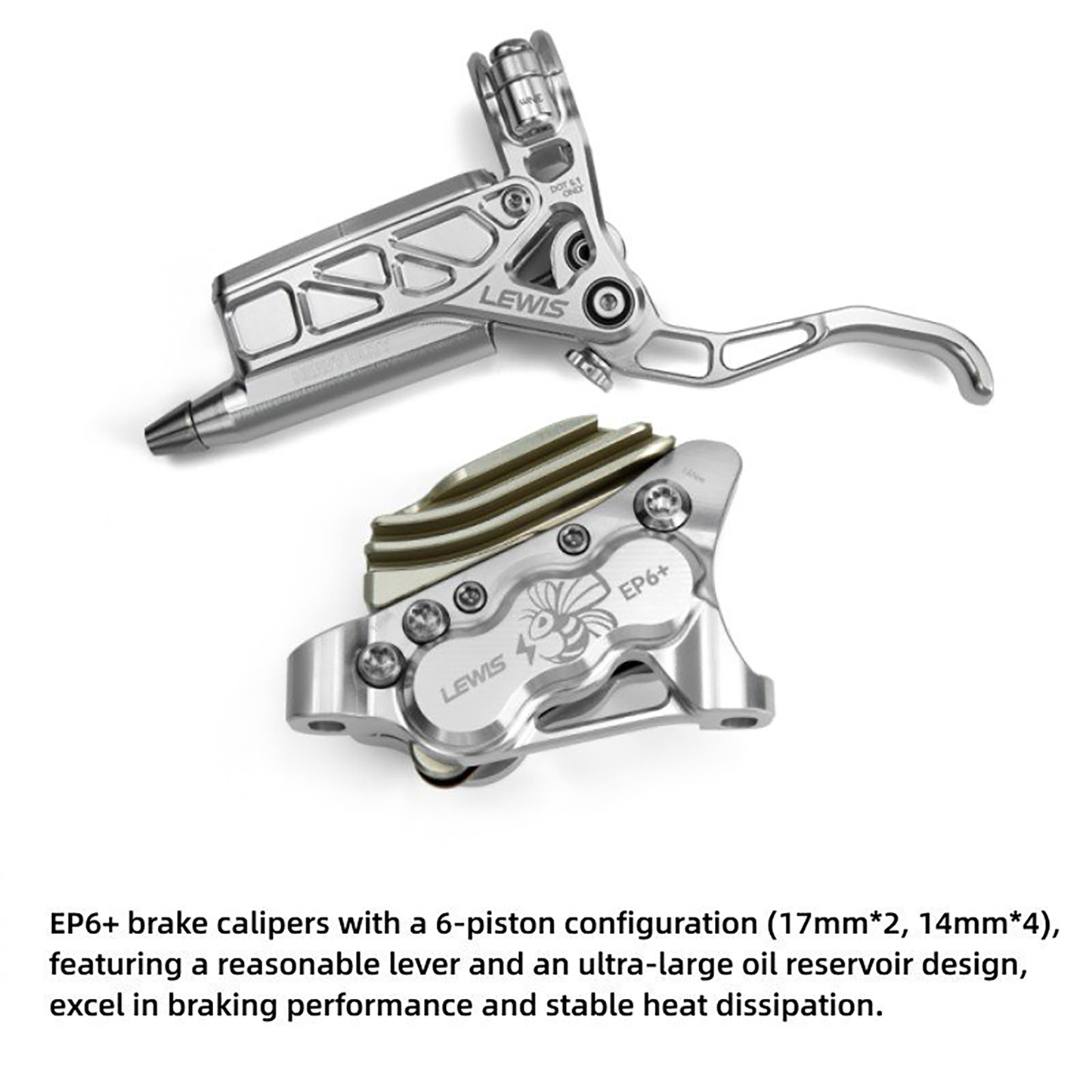 Lewis EP6+ Axial Cylinder 6 Pistons Hydraulic Disc Brake