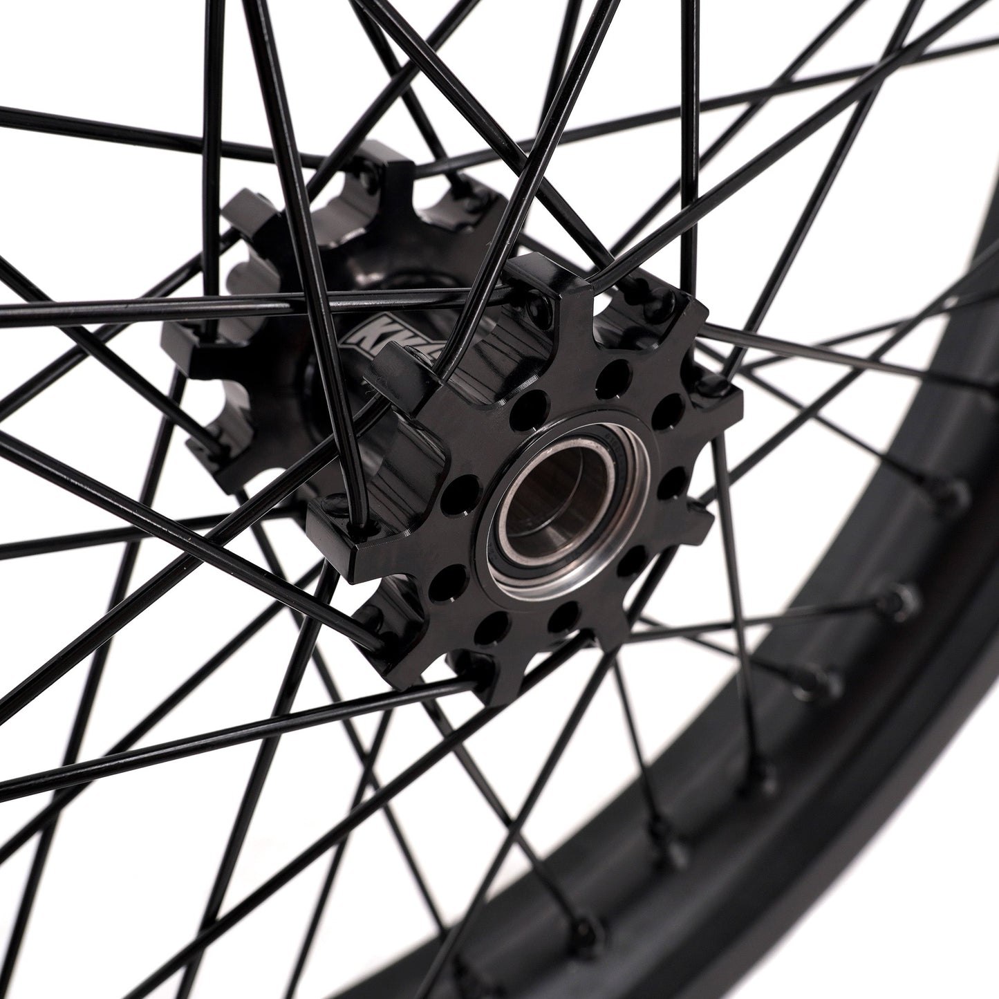 KKE Supermoto 2.15x17" & 2.5x17" e-Moto Wheel Set, (Black/Black), Surron Light Bee X, E-Ride Pro SS
