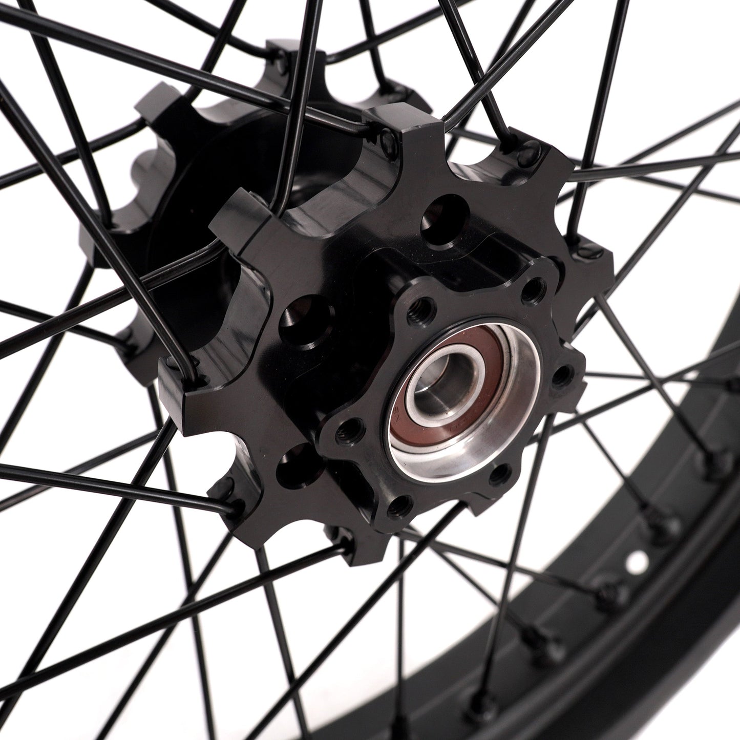 KKE Supermoto 2.15x17" & 2.5x17" e-Moto Wheel Set, (Black/Black), Surron Light Bee X, E-Ride Pro SS