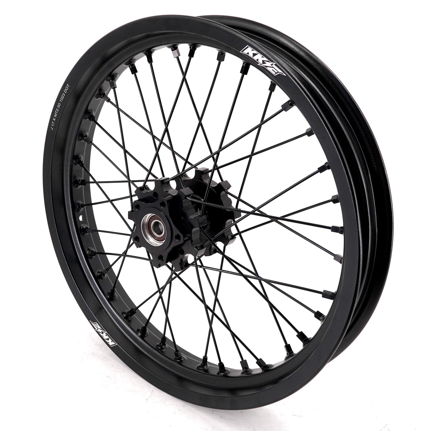 KKE Supermoto 2.15x17" & 2.5x17" e-Moto Wheel Set, (Black/Black), Surron Light Bee X, E-Ride Pro SS
