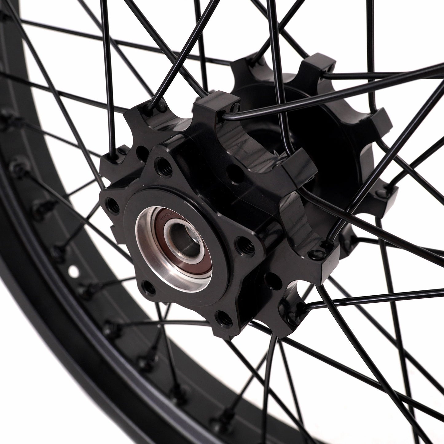 KKE Supermoto 2.15x17" & 2.5x17" e-Moto Wheel Set, (Black/Black), Surron Light Bee X, E-Ride Pro SS