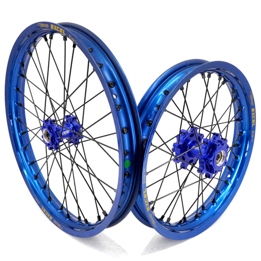 EXCEL 19" / 16" e-Moto Wheel Set, Talaria Sting MX3 / R MX4 (Blue/Blue) KKE 32h Hubs