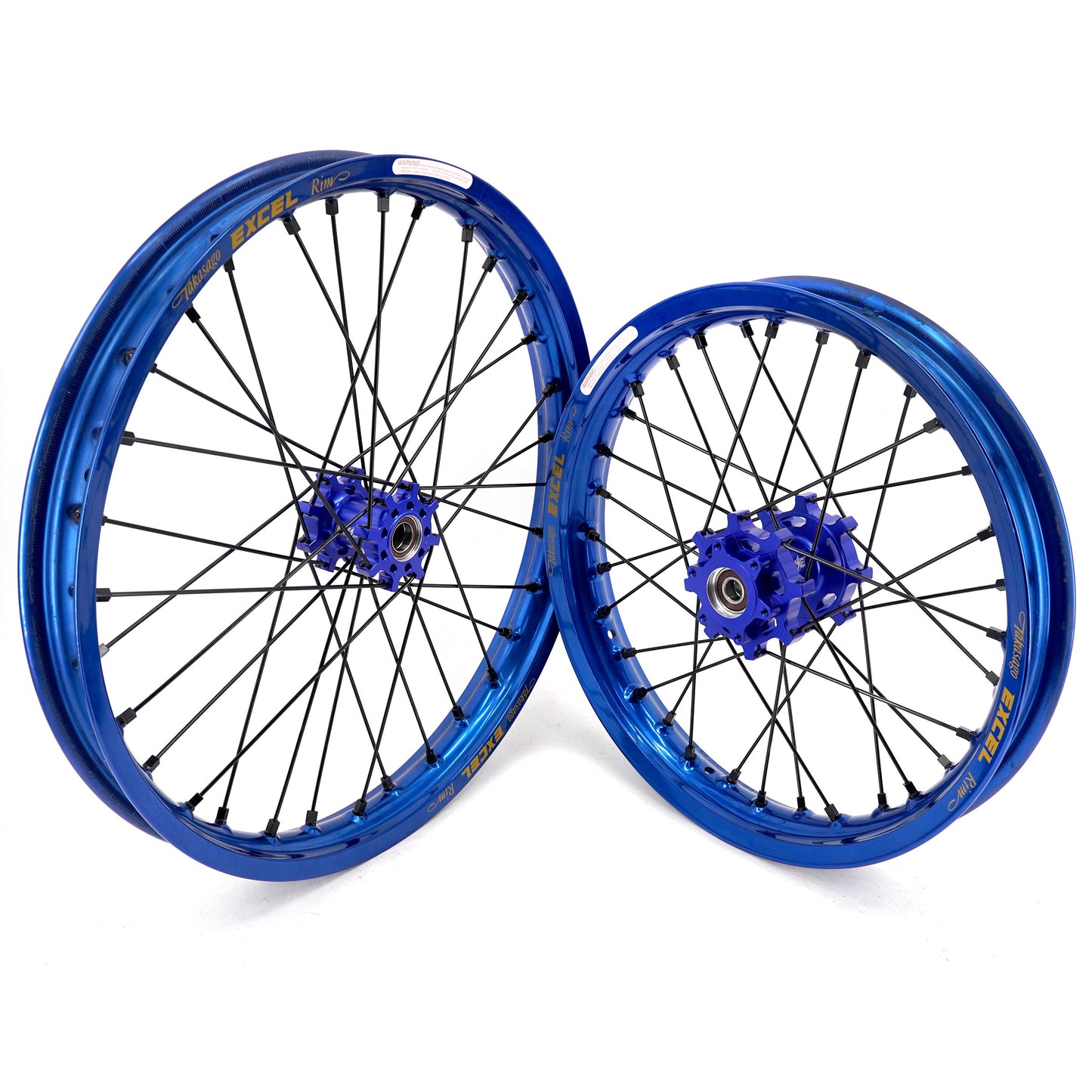 EXCEL 19" / 16" e-Moto Wheel Set, Talaria Sting MX3 / R MX4 (Blue/Blue) KKE 32h Hubs