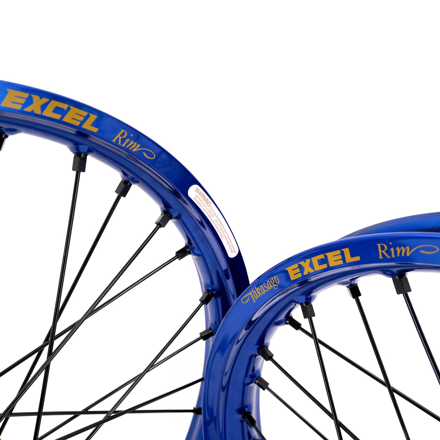EXCEL 19" / 16" e-Moto Wheel Set, Talaria Sting MX3 / R MX4 (Blue/Blue) KKE 32h Hubs