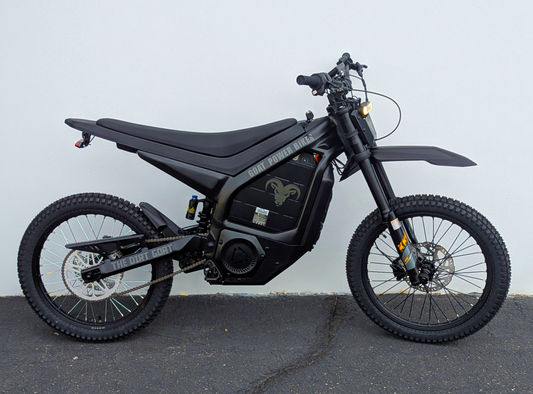 Dirt Goat V2 Street Edition, 96V 50ah e-Moto, 65mph, 80+ Mile Range (19/19 Wheels w/ Shinko 241 Tires)