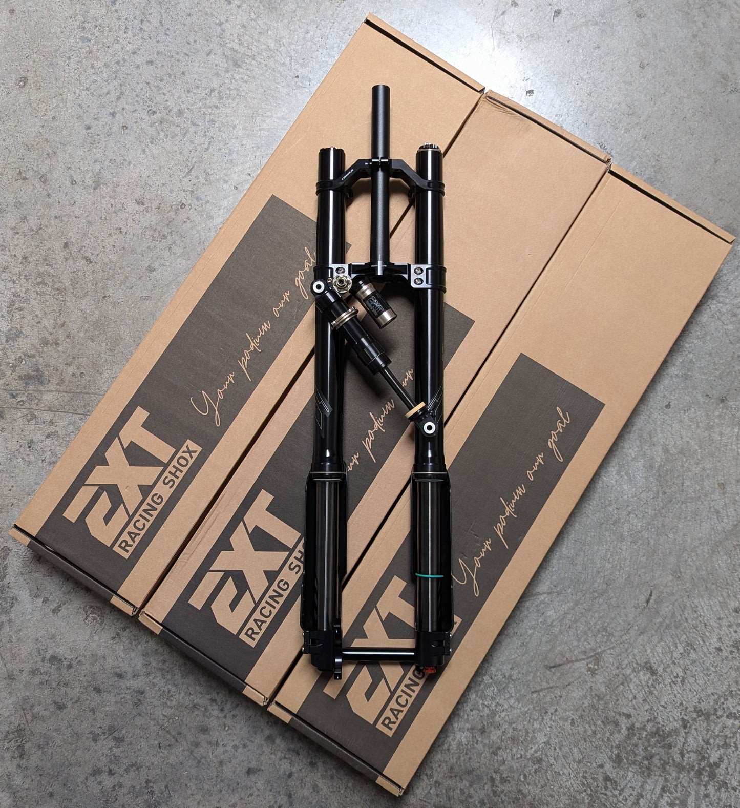 EXT FERRO USD, e-Moto Air Fork, 200mm Travel, 20x110, "Black Edition"