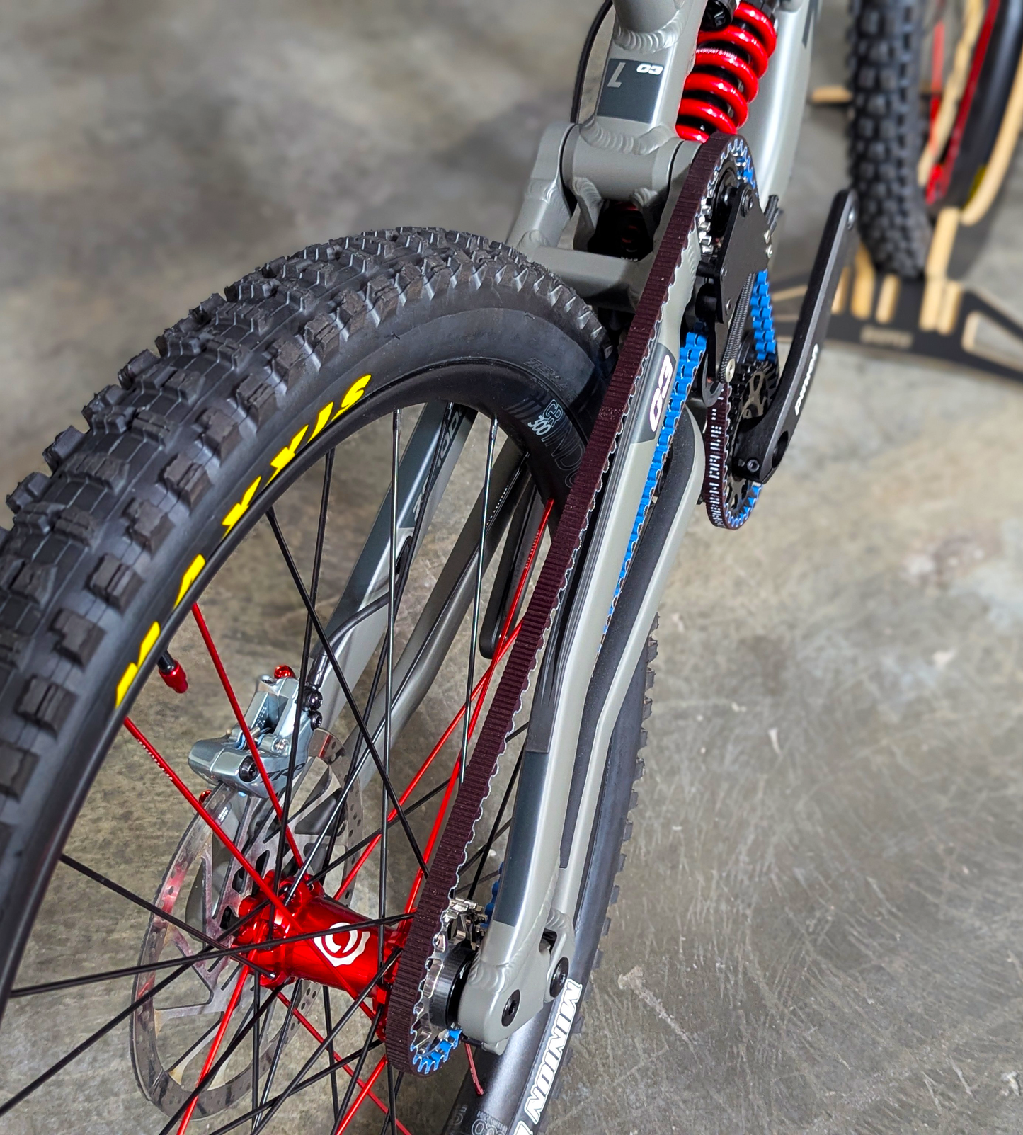 Zerode G3 Downhill, Sharknado Grey (Large), 29/27.5, 200mm Travel, C1.9 Pinion Gearbox