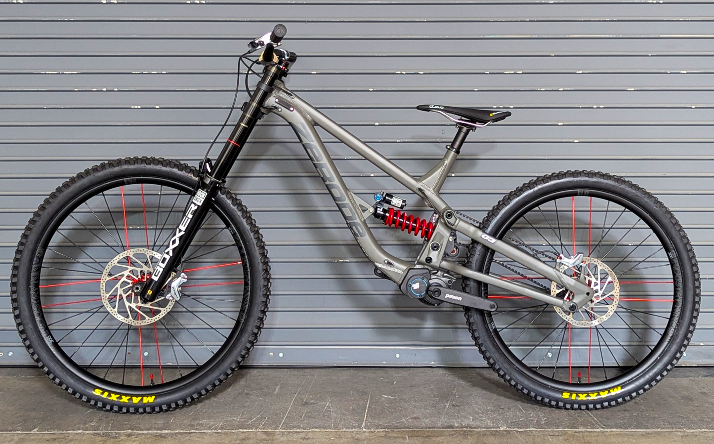 Zerode G3 Downhill, Sharknado Grey (Large), 29/27.5, 200mm Travel, C1.9 Pinion Gearbox