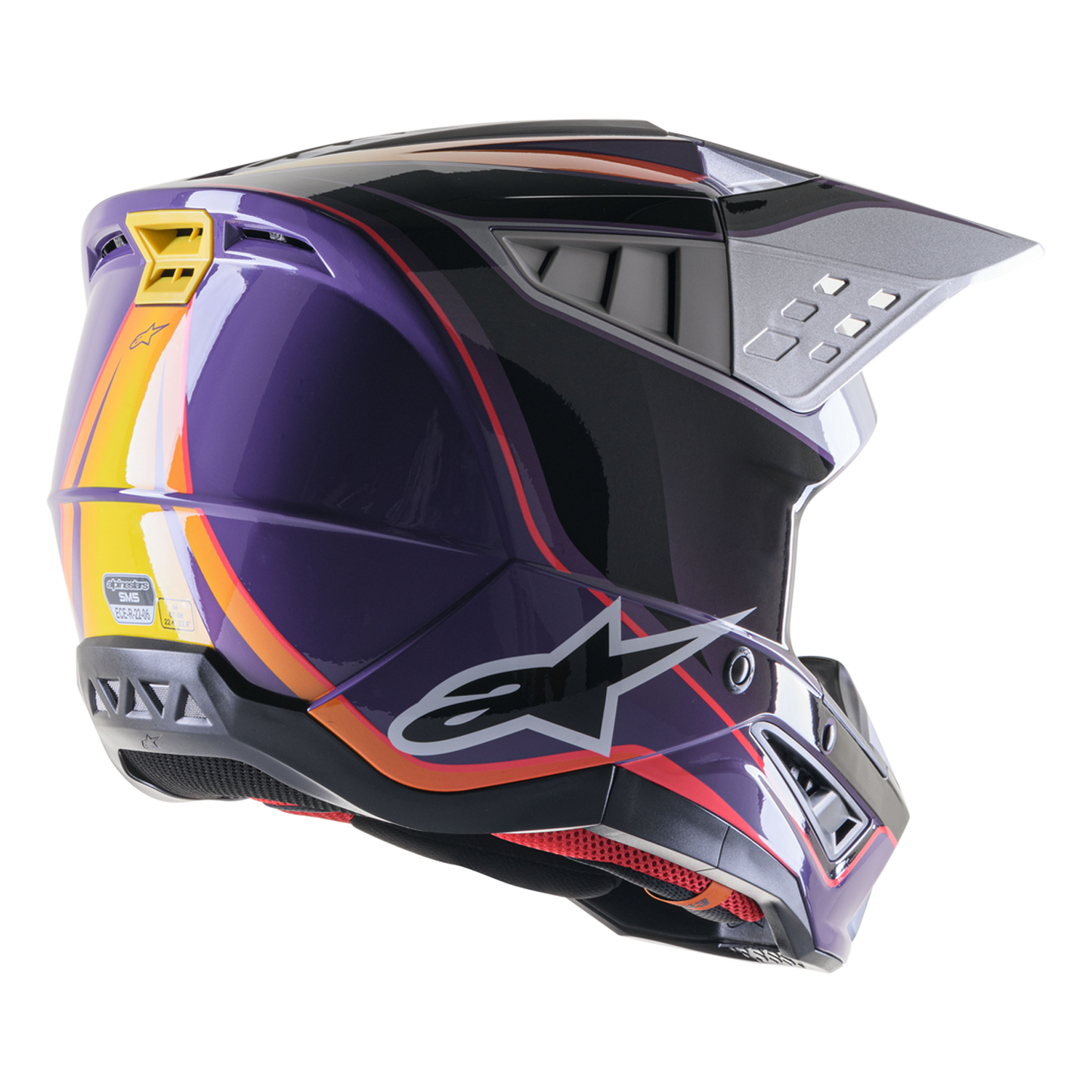 ALPINESTARS S-M5 SAIL E-MOTO HELMET VIOLET/BLK/SLVR GLOSSY