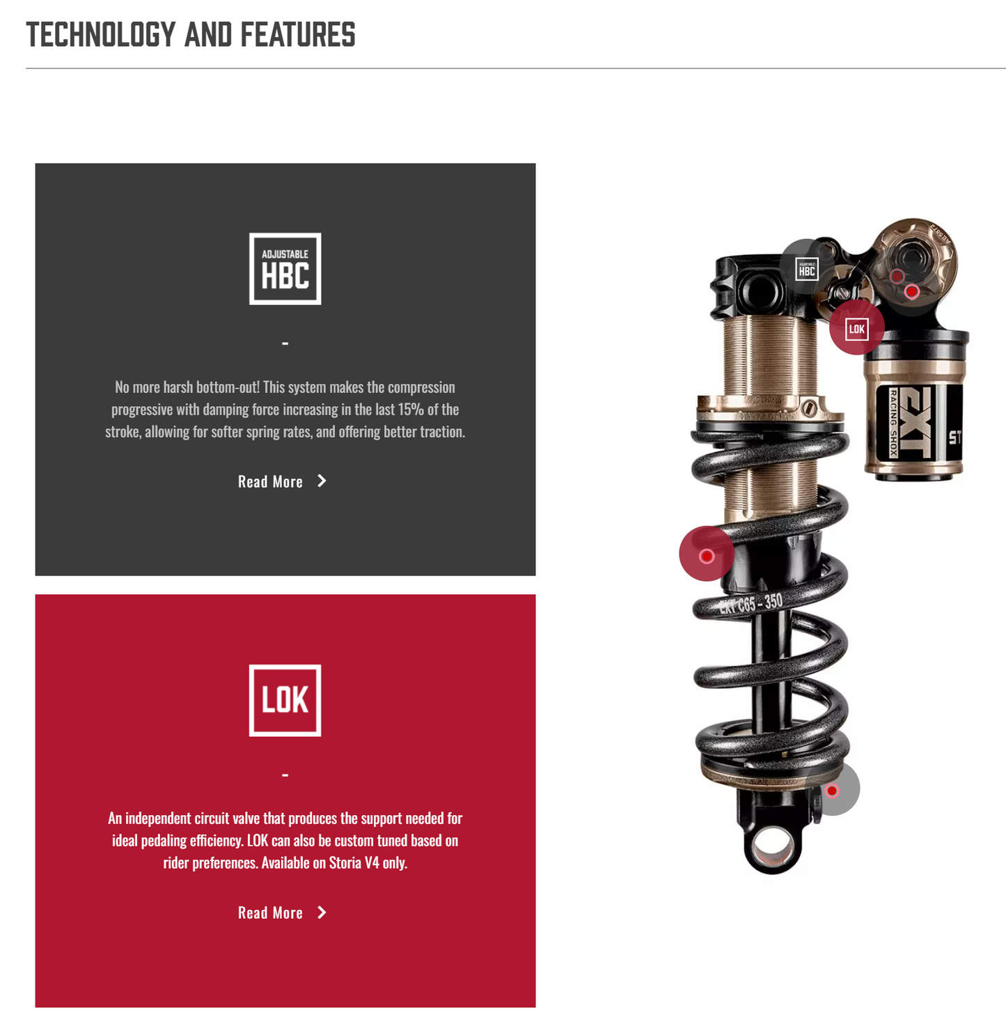 EXT STORIA V4, Multiple Sizes, Enduro Racing Inspired Damper