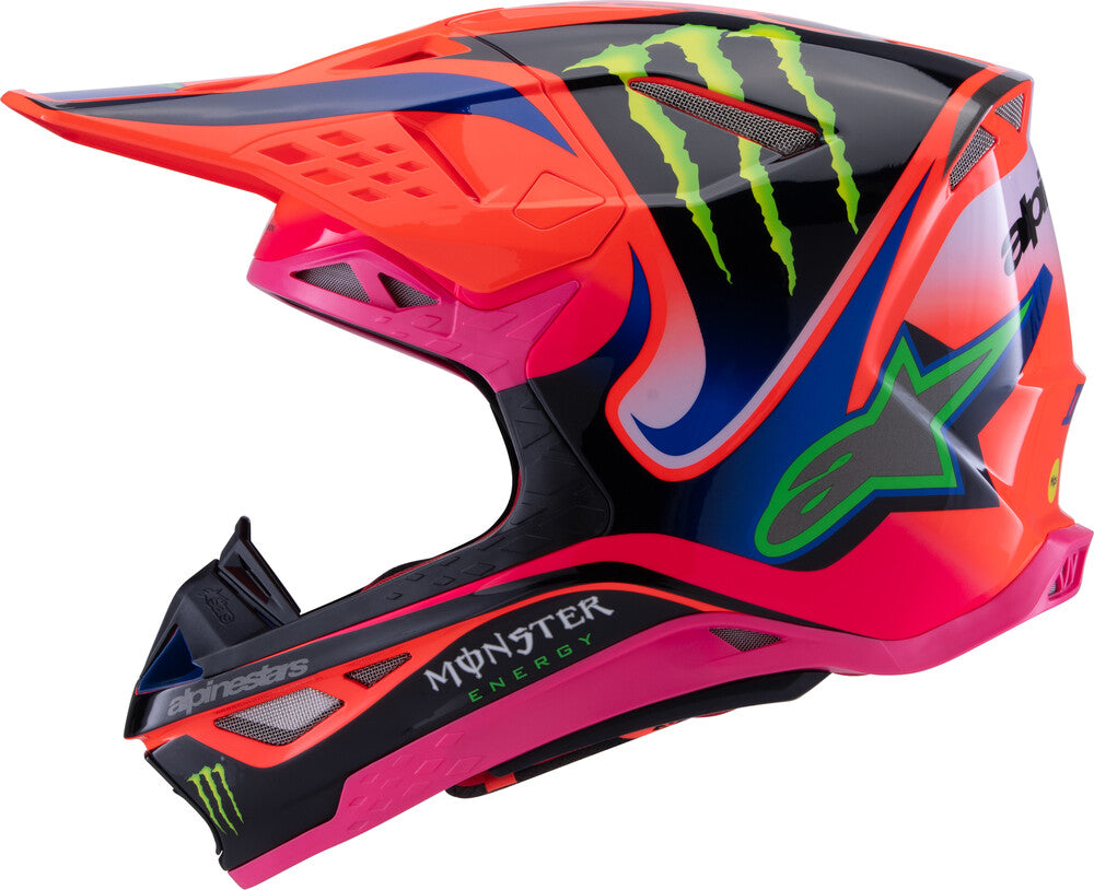 ALPINESTARS S-M10 DEEGAN HELMET ORNG FLO/PRPL/PNK FLUO