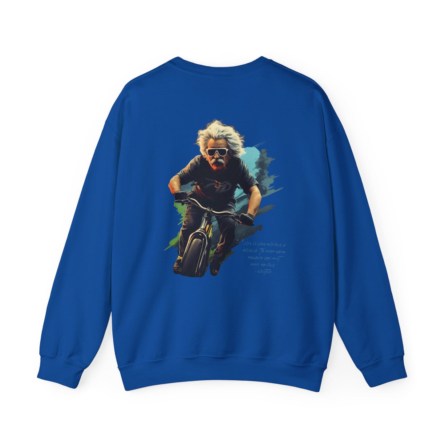 Einstein "Life is like..." Sweatshirt, TRG Front, Large Back Logo w/ Quote