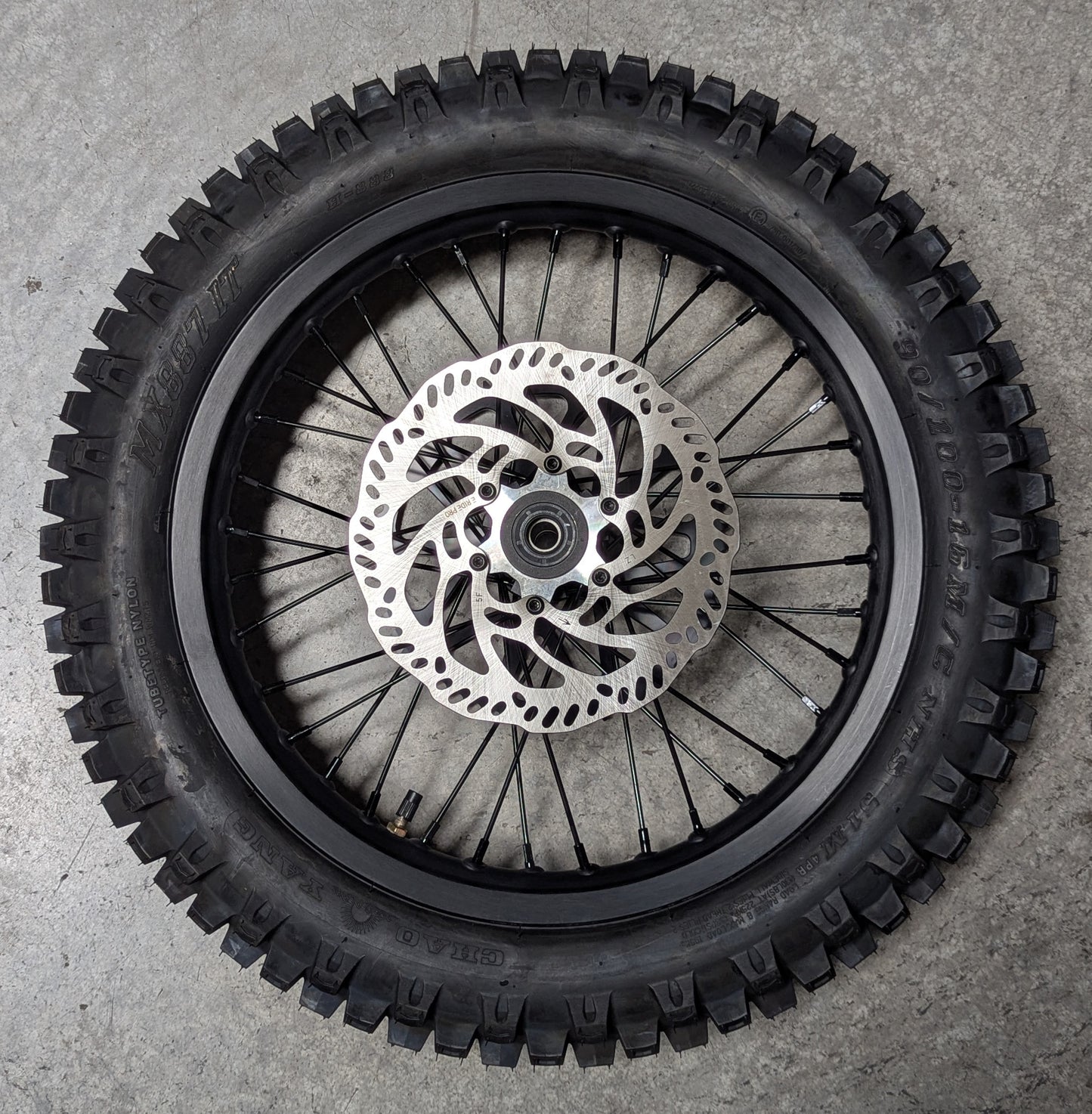 E-Ride Pro SR / 3.0 16" Fatty Rear Wheel & Tire (90/100-16), Black/Straight Pull