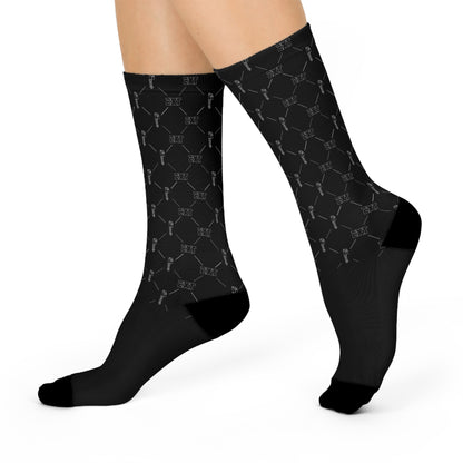 EXT Cushioned Crew Socks (Louis Vuitton Print)