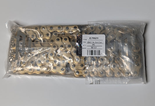 E-Ride Pro 3.0 OE Chain, 428HZ - 114 Link / Gold, Direct OE Replacement