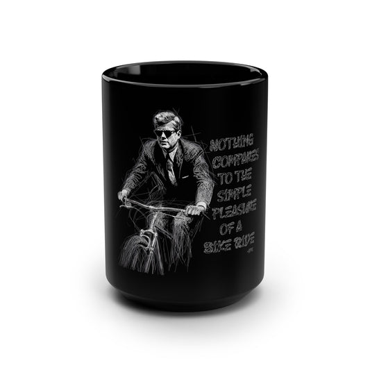 JFK "Nothing compares..." Coffee Mug, Black / 15oz