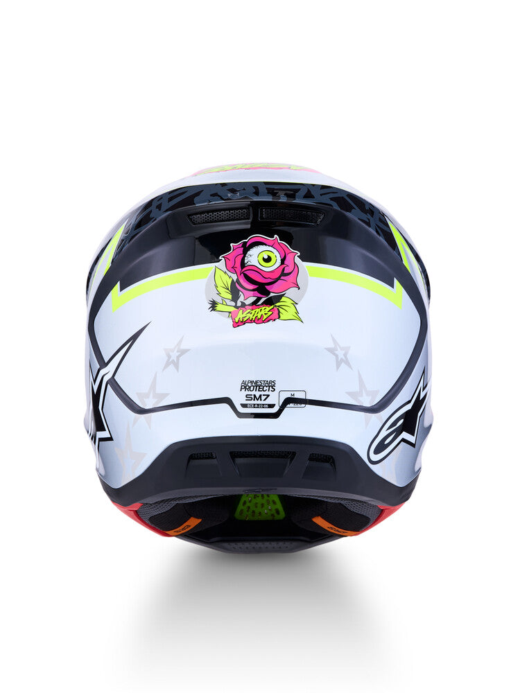 Alpinestars SM7 Blaster Helmet, Full-Face EMX/DH, Glossy Black/Flo Yellow/Grey