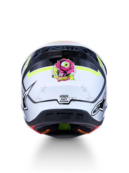 Alpinestars SM7 Blaster Helmet, Full-Face EMX/DH, Glossy Black/Flo Yellow/Grey