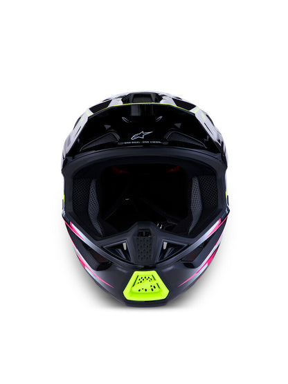 Alpinestars SM7 Blaster Helmet, Full-Face EMX/DH, Glossy Black/Flo Yellow/Grey