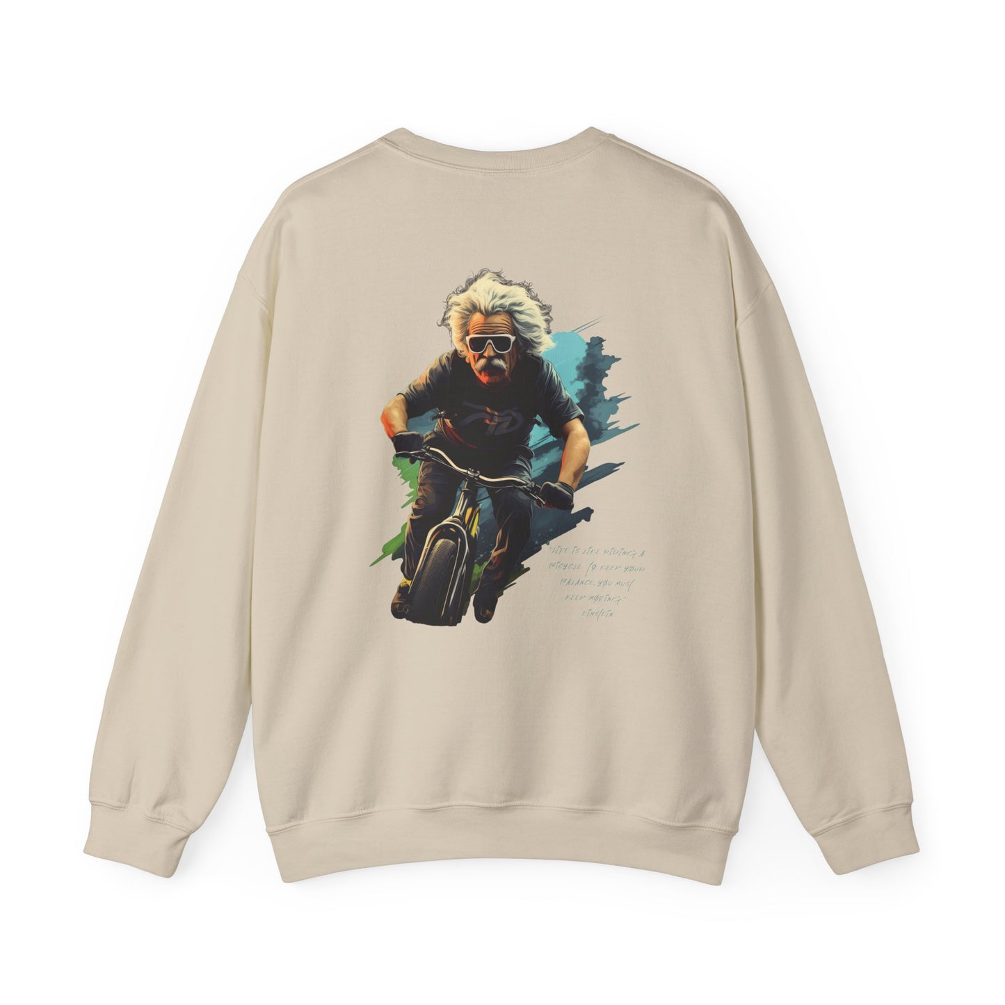 Einstein "Life is like..." Sweatshirt, TRG Front, Large Back Logo w/ Quote