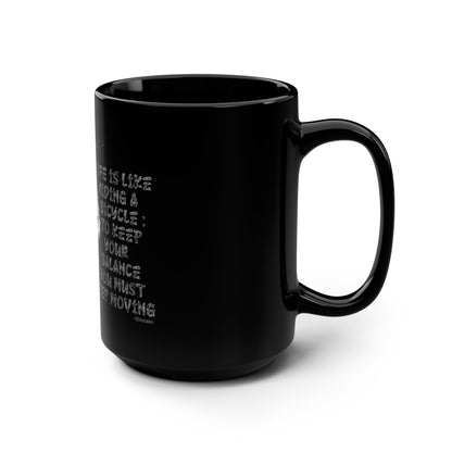 Einstein "Life is like..." Coffee Mug, Black / 15oz