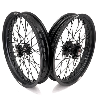 KKE Supermoto Wheelset 2.15*17 & 2.5*17 (Black/Black) Talaria Sting MX3 / R MX4 / x3 (xXx) All Black