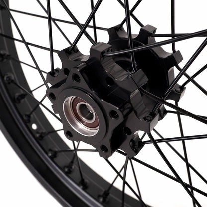 KKE Supermoto Wheelset 2.15*17 & 2.5*17 (Black/Black) Talaria Sting MX3 / R MX4 / x3 (xXx) All Black