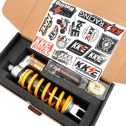 KKE Upgraded Rear Coil Shock, 500lb Spring, Black/Silver/Bronze, Surron Ultra Bee