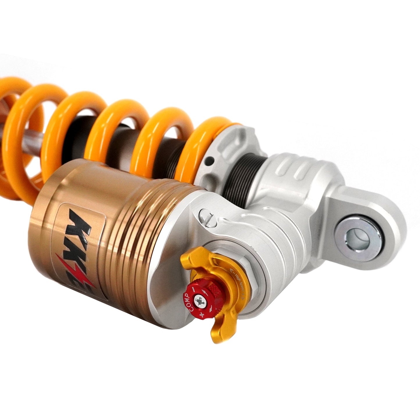 KKE Upgraded Rear Coil Shock, 500lb Spring, Black/Silver/Bronze, Surron Ultra Bee