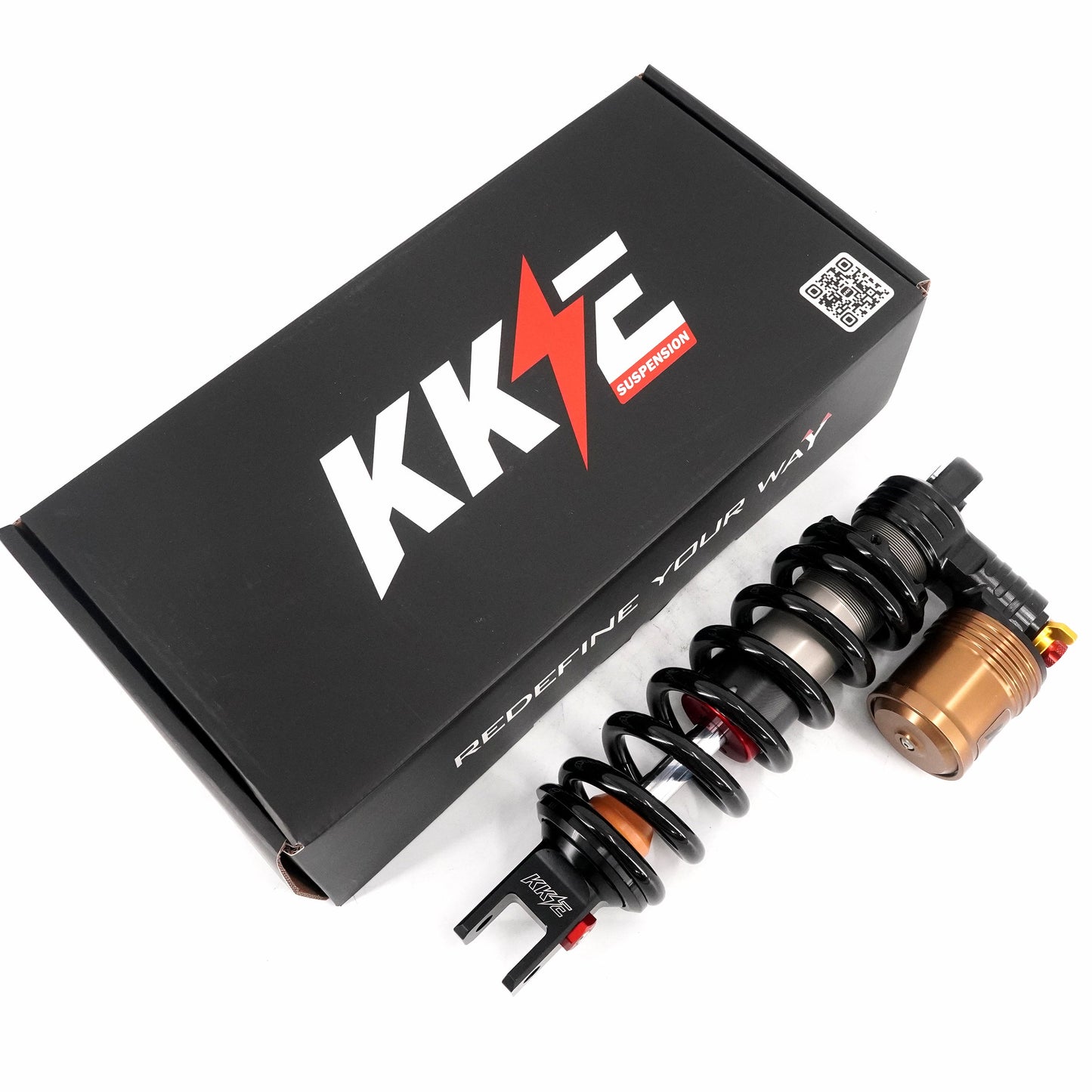 KKE Upgraded Rear Coil Shock, 500lb Spring, Black/Silver/Bronze, Surron Ultra Bee