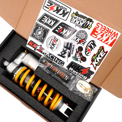KKE Upgraded Rear Coil Shock, 500lb Spring, Black/Silver/Bronze, Surron Ultra Bee
