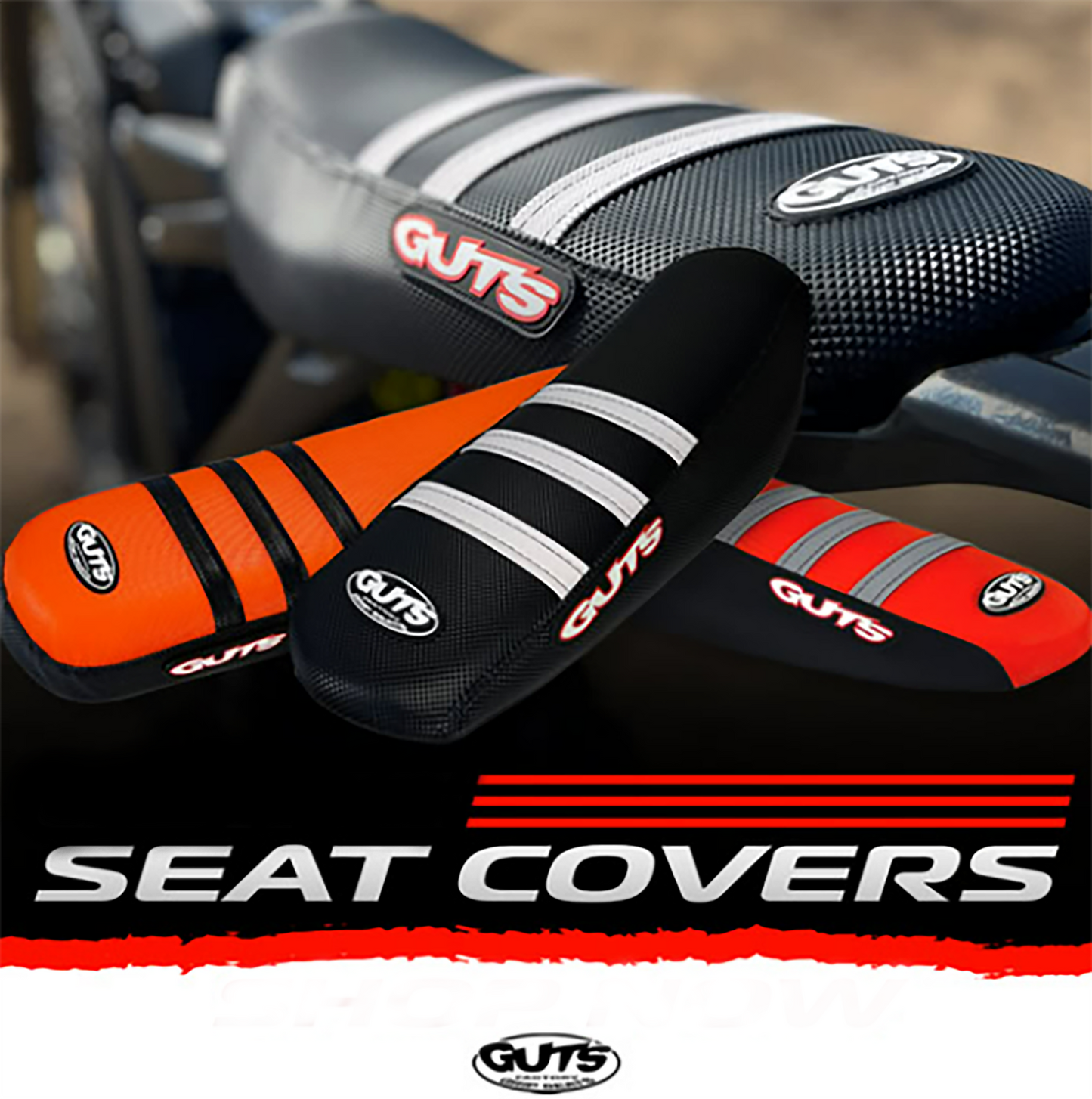 Guts Racing e-Moto Gripper Seats (Complete/Plug-and-Play) Soft/Medium, E-Ride Pro