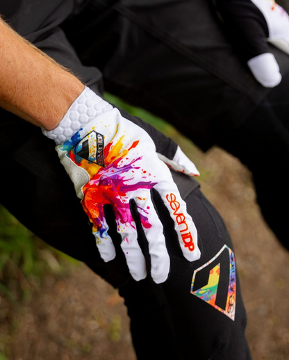 7iDP Ltd Ed Project Gloves, Splatter, White (Multiple Sizes)