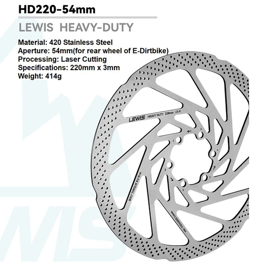 Lewis HEAVY DUTY Disc Brake Rotor 3.0mm (EP8) 44mm, 54mm BCD