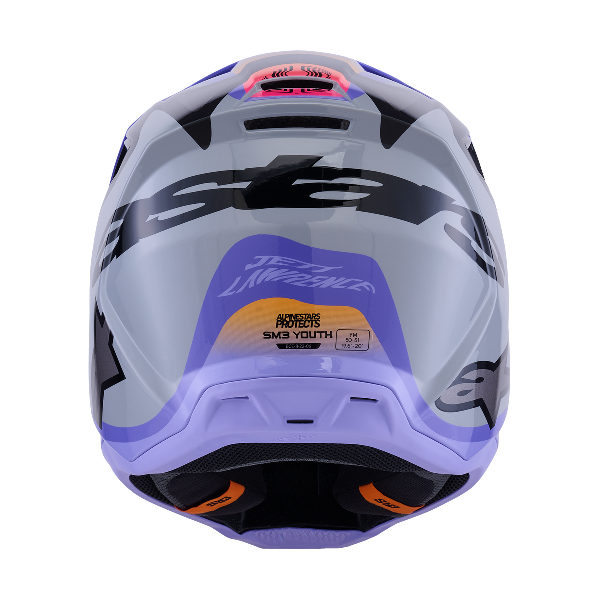 Alpinestars SM3 Full-Face Helmet, EMX/DH, Jettson Edition (Glossy Grey/Purple)