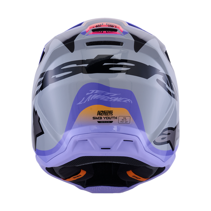 Alpinestars SM3 Full-Face Helmet, EMX/DH, Jettson Edition (Glossy Grey/Purple)